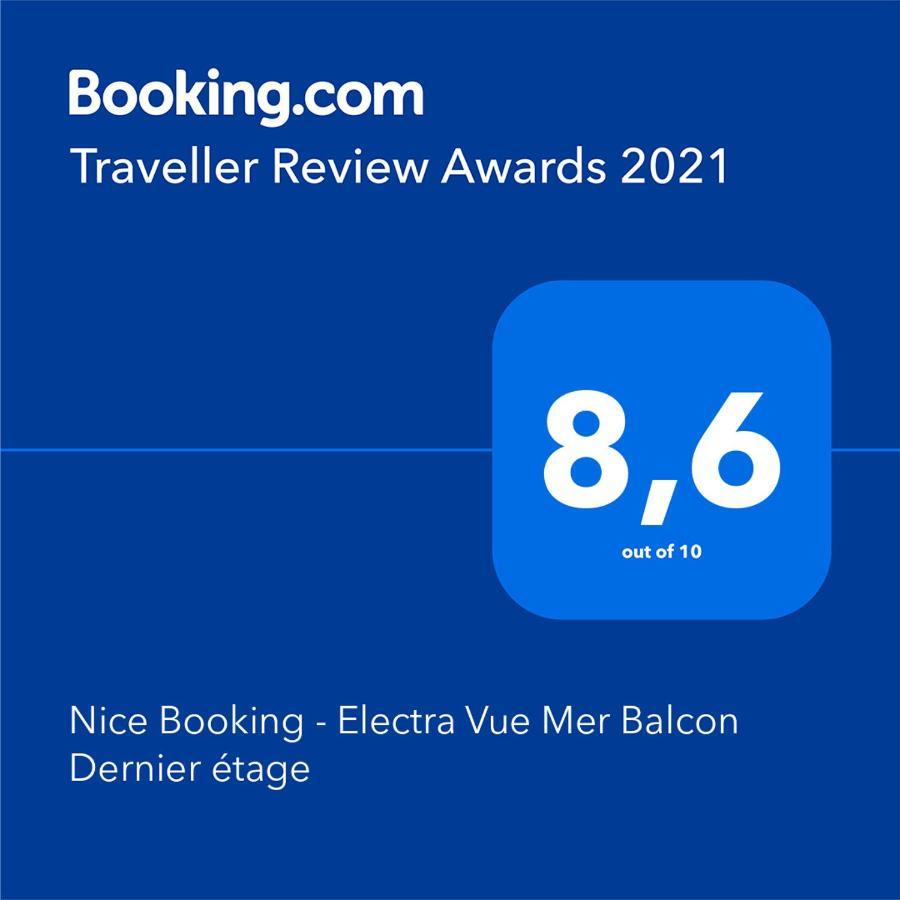 Nice Booking - Electra Vue Mer Balcon Dernier Etage Εξωτερικό φωτογραφία